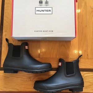 Hunter Original Two-Tone Chelsea Black 9M